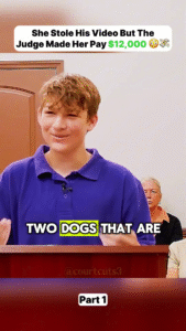 14-Year-Old Boy Sues Arrogant Influencer for Stealing His Dog Video and the Judge’s Verdict Left Her Speechless